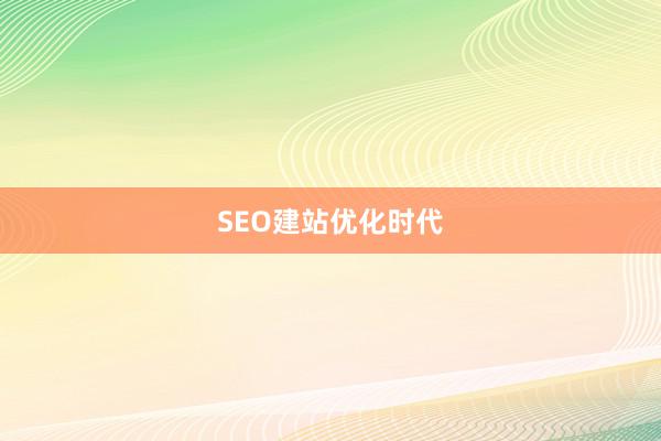SEO建站优化时代